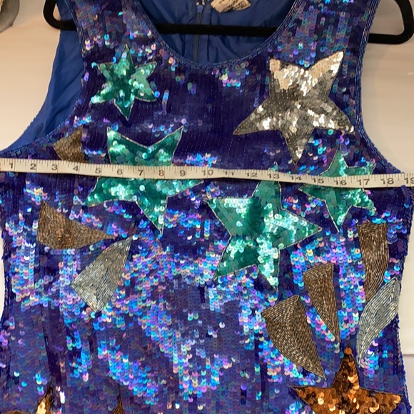 VINTAGE 1960s Galaxy Star Sequinned Cocktail Dress - Picture 11 of 12